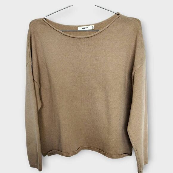 Mod Ref Womens Sweater Sz Small Classic Tan Fine Knit Classicore Lagenlook Cozy - Picture 10 of 11